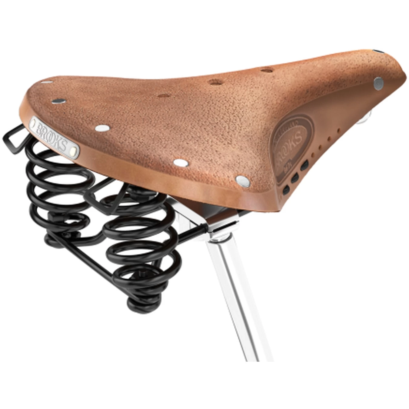 BROOKS ENGLAND Brooks B67 Softened Short Bend Leather Saddle - Dark Tan - Image 2