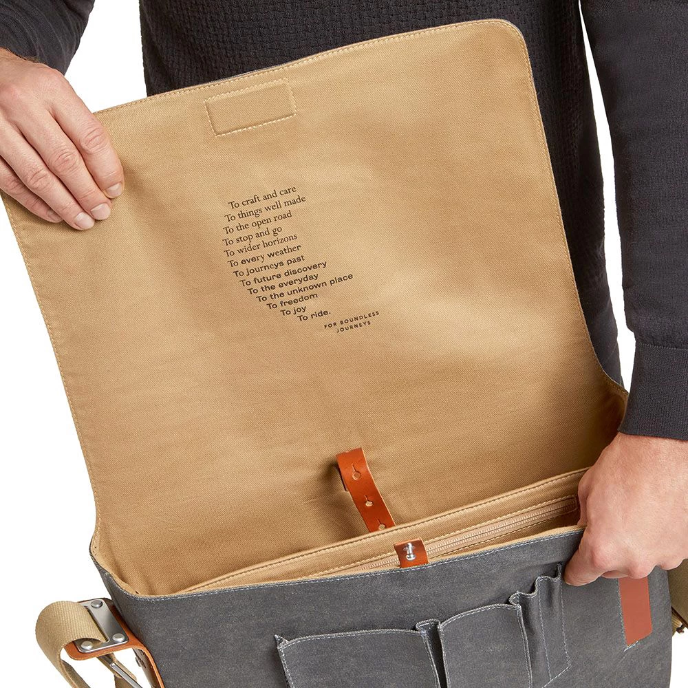 BROOKS ENGLAND Brooks Barbican Cotton Canvas Shoulder Bag - 13L - Grey - Image 7