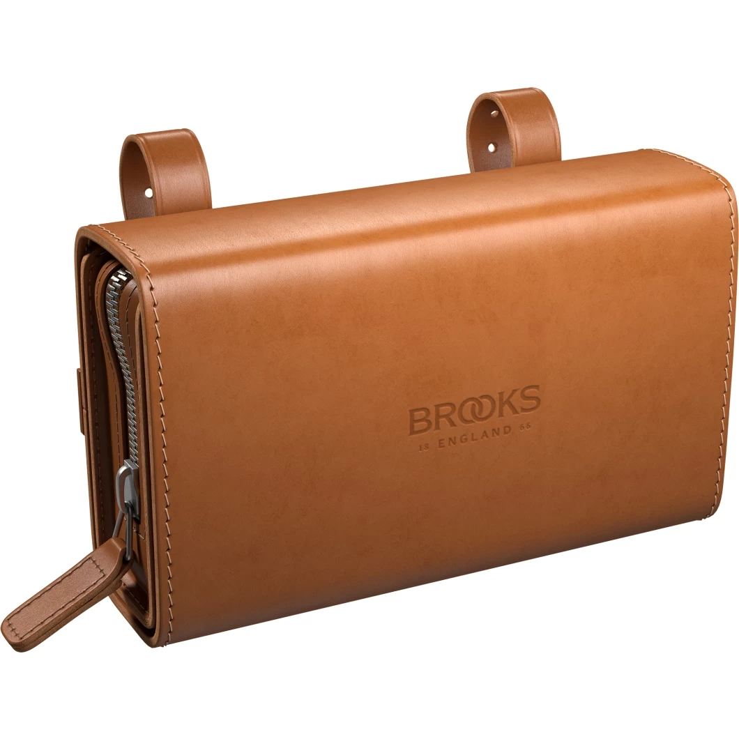 BROOKS ENGLAND Brooks D-Shaped Leather Saddle Bag - Honey