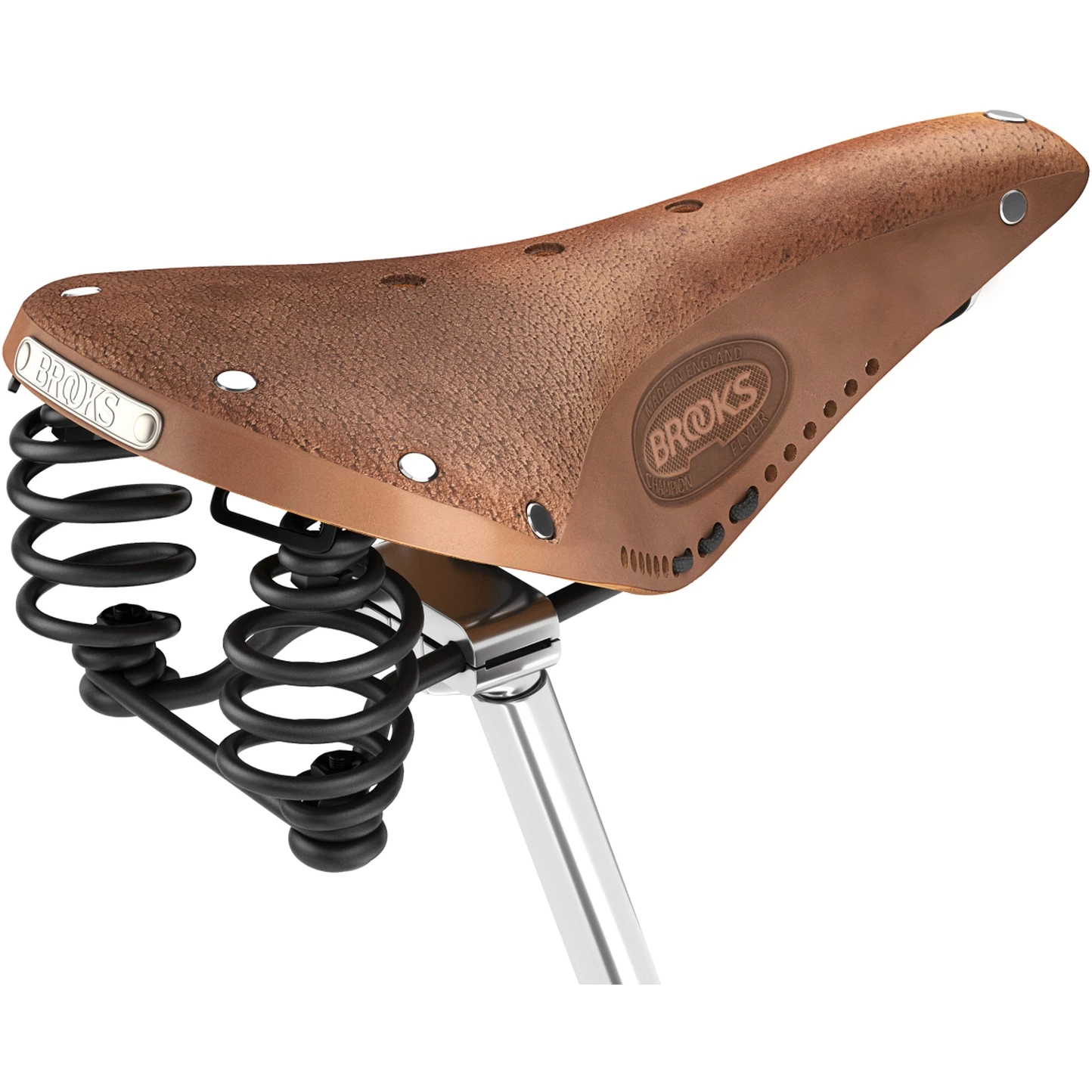 BROOKS ENGLAND Brooks Flyer Softened Bend Leather Saddle - Dark Tan - Image 6