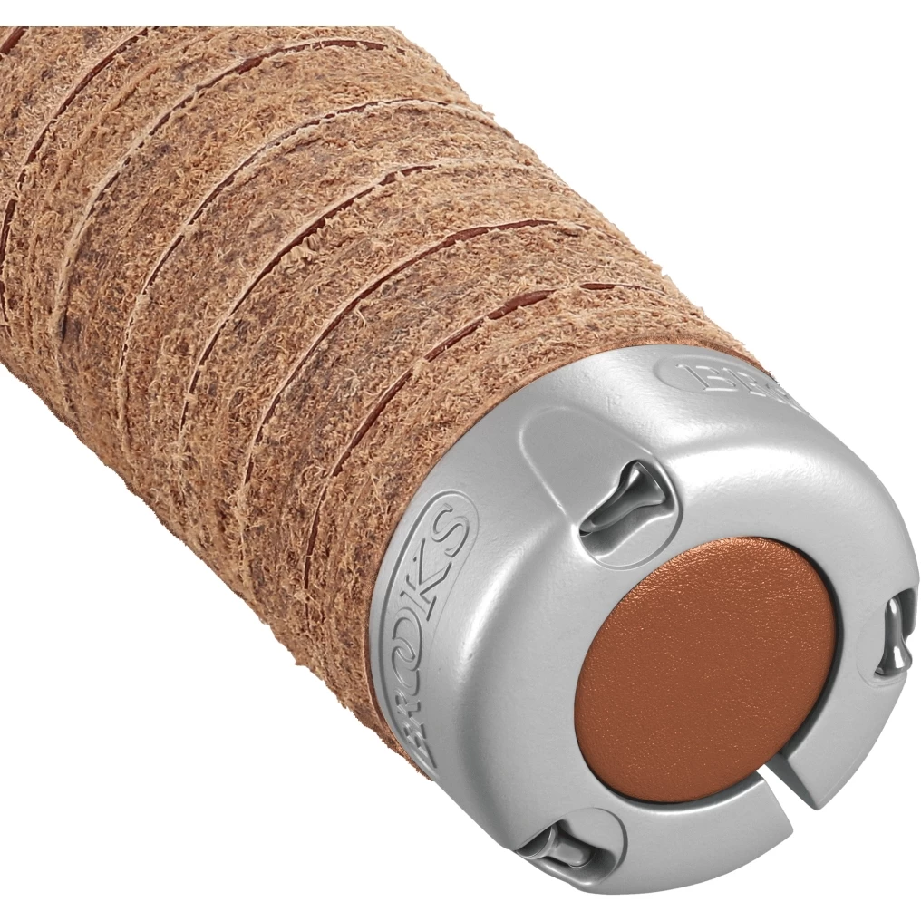 BROOKS ENGLAND Brooks Plump Leather Grips - Honey - Image 3