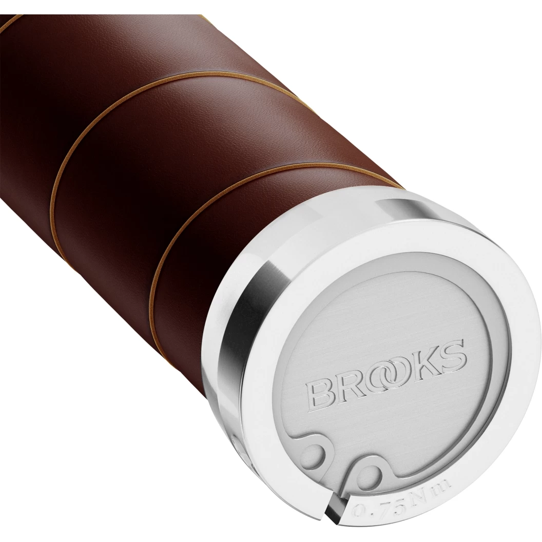 BROOKS ENGLAND Brooks Slender Leather Grips 130/130 Mm - Brown - Image 3