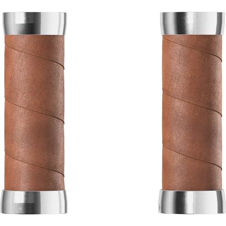 BROOKS ENGLAND Brooks Slender Leather Grips For Twist Shifter - 100/100mm - Dark Tan