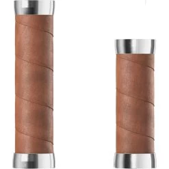 BROOKS ENGLAND Brooks Slender Leather Grips For Twist Shifter - 130/100mm - Dark Tan