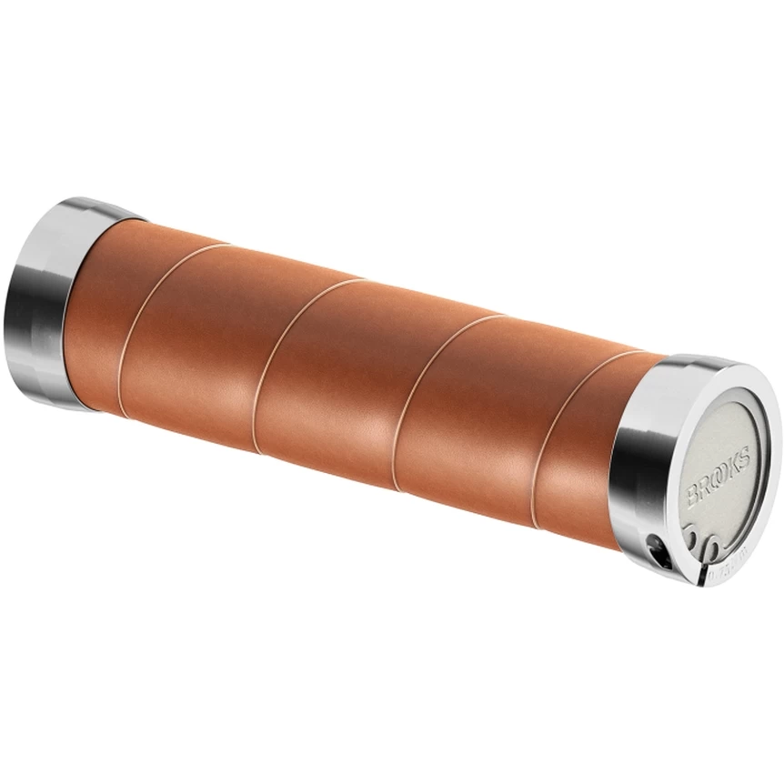 BROOKS ENGLAND Brooks Slender Leather Grips 130/130 Mm - Honey - Image 2